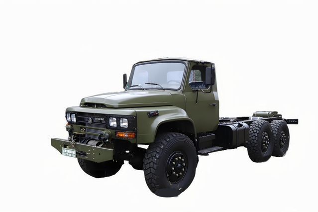 Chasis de vehículo de transporte especial todoterreno antiguo EQ2100E6D_tracción de seis ruedas 245 punta 140 camión_6×6DFvehículo militar de carga de cabeza larga clásico de 190 caballos de fuerza