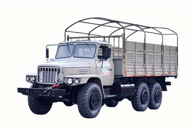 Caja de carga elevada Vehículo militar EQ2100E6D_tracción de seis ruedas 245 vehículos de transporte puntiagudos 140_camión especial todoterreno 6 × 6 de 190 caballos de fuerza