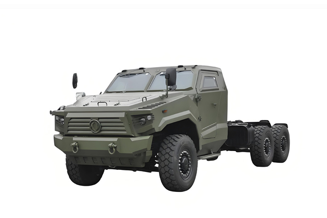 EQ5096MCTSS chasis de protección_tracción de seis ruedas categoría II distancia entre ejes extendida DF cotización de chasis_venta de vehículos blindados de protección 6×6