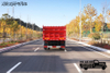 Camión volquete semidedicado de 210 HP 4×2DF hileras_5 toneladas en la parte delantera y 13 toneladas en la parte trasera camión de transporte de tierra, piedras y arena_camión volquete para transportar movimientos de tierra y minerales en el sitio de construcción de estiércol