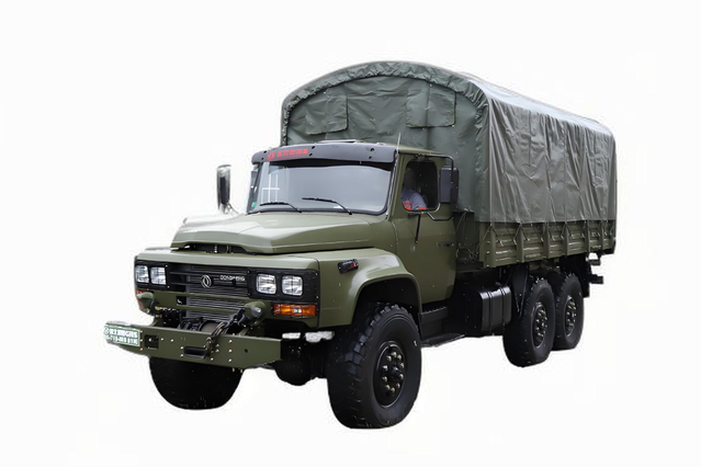 Camión especial todoterreno 6×6 clásico DFEQ2100E6D_tracción de seis ruedas 245 vehículo de transporte de punta puntiaguda 140_vehículo militar de morro largo de 190 caballos de fuerzaCamión
