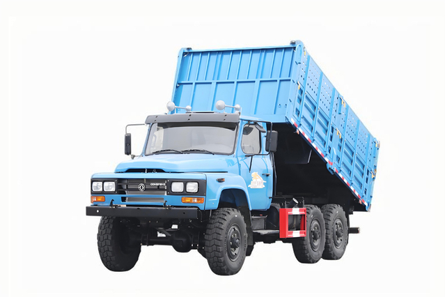Exportación de camión volquete especial todoterreno EQ2082 DF Cañón de acero pequeño de 2,5 toneladas, tracción en las seis ruedas, carga 240, volquete de 170 caballos de fuerza_6 * 6 camión de transporte de ingeniería clásico de 25 años