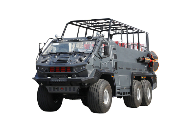Fabricante de vehículos turísticos en el desierto de 22 + 2 plazas con tracción en las seis ruedas de 375 caballos de fuerza_Configuración del vehículo de transporte turístico modificado con chasis especial todoterreno 6 × 6_Desplazamientos mineros Personalización clásica 6 * 6 18/20/23/25/27/28/30/35 Teléfono Bigfoot