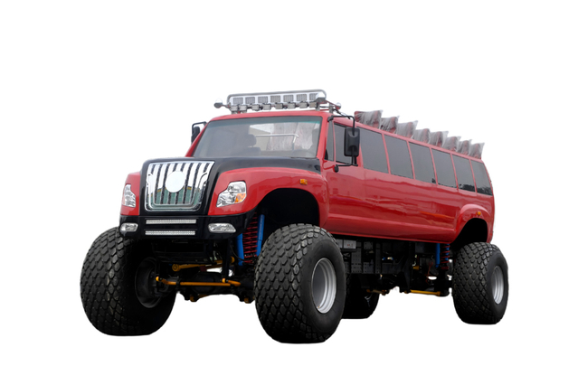 Fabricante de vehículos turísticos en el desierto de 16 + 2 plazas con tracción en las cuatro ruedas de 375 caballos de fuerza_Configuración del vehículo de transporte turístico modificado con chasis especial todoterreno 4 × 4_Desplazamientos mineros Personalización clásica 4 * 4 18/20/23/25/27/28/30/35 Teléfono Bigfoot