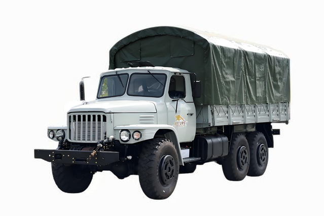 Camión especial todoterreno clásico para transporte de personal EQ2100E6D_Vehículo de transporte con tracción en seis ruedas 245 puntiagudos 140_Vehículo militar de cabeza larga 6 × 6 de 190 caballos de fuerza