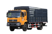 DF Fabricante de camiones de transporte con puerta trasera hidráulica Yuchai 4 × 2 de 260 HP_Cummins/Weichai/Sinotruk Modificación del chasis de vehículo especial todoterreno 4 × 4 Cotización de exportación de 10/15/20 toneladas_Dos ejes y neumáticos gemelos traseros para tirar de ganado vacuno y ovino, configuración de carga de carga de vegetales y granos