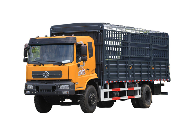 DF Fabricante de camiones de transporte con puerta trasera hidráulica Yuchai 4 × 2 de 260 HP_Cummins/Weichai/Sinotruk Modificación del chasis de vehículo especial todoterreno 4 × 4 Cotización de exportación de 10/15/20 toneladas_Dos ejes y neumáticos gemelos traseros para tirar de ganado vacuno y ovino, configuración de carga de carga de vegetales y granos