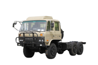 Chasis de camión especial todoterreno de doble hilera EQ2102NJ de 190 caballos de fuerza con aire acondicionado superior precio_tracción de seis ruedas 246 cabeza plana 153 fabricante de camiones de transporte_6×6DFvehículo militar clásico 210 vehículo de carga configuración de plataforma de segunda clase