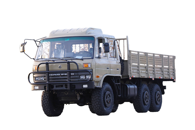 Precio de venta 190/210 caballos de fuerza EQ2102N camión especial todoterreno de doble fila con aire acondicionado superior_Tracción en seis ruedas 246 cabeza plana 153 Lasha fabricante de camiones de transporte de tierra y piedra_6 × 6 DF configuración de vehículo de carga de vehículo militar clásico