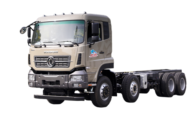 Weichai 375/Yuchai 420/Cummins 500 HP 8 × 4 fabricante de chasis de camión de transporte de plataforma plana_15/20/25/30/35/40/50/60 toneladas de cuatro ejes para verduras, frutas, ganado, ovejas y cerdos personalización de camiones_Cuatro ejes delanteros y ocho traseros DF cotización de plataforma de excavadora