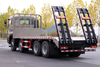 Weichai 375/Yuchai 420/Cummins 500 caballos de fuerza 8×4 fabricante de camiones de transporte de plataforma plana_15/20/25/30/35/40/50/60 toneladas de cuatro ejes para verduras, frutas, ganado, ovejas y cerdos personalización de camiones_Cuatro ejes delanteros y ocho traseros DF cotización de camión con placa excavadora